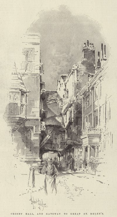 Crosby Hall，以及通往Great St Helen的门户 作者 赫伯特·雷顿