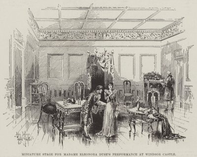 Eleonora Duse夫人在温莎城堡演出的微型舞台 作者 赫伯特·雷顿