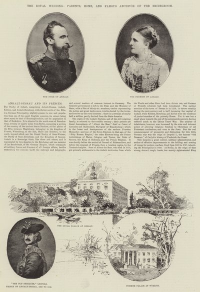 皇家婚礼，父母，家庭和新郎的着名祖先 作者 Herbert Railton