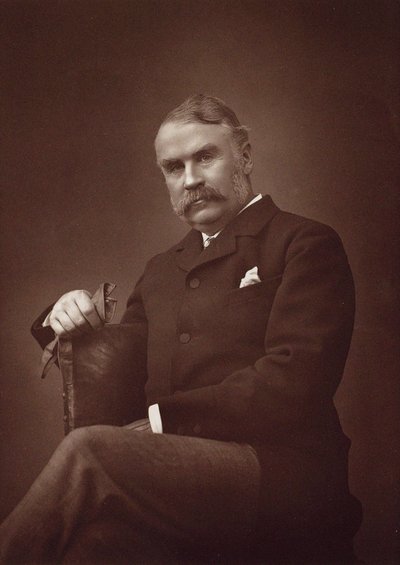 威廉-施文克-吉尔伯特爵士的肖像，1836-1911。 作者 赫伯特·罗斯·巴罗德
