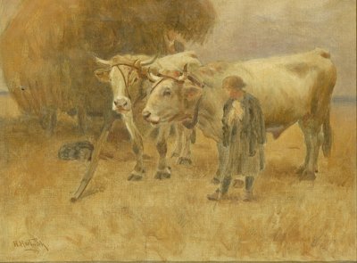 收割者》的草图，1907年。 作者 赫尔曼·哈特维奇（Herman Hartwich）