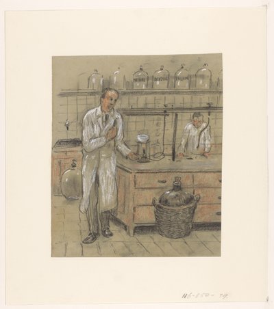 实验室里的两个人 作者 Herman Heijenbrock (可能)