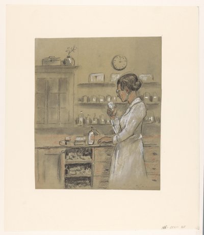 实验室里的女人 作者 Herman Heijenbrock (可能)