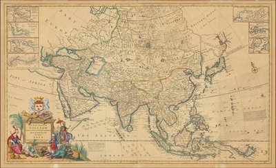 赫尔曼-莫尔绘制的 1730 年亚洲地图 作者 赫尔曼小调