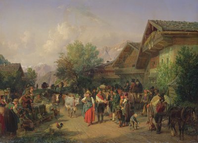 1848年从高山牧场回归 作者 赫尔曼·考夫曼