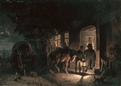 在1843年的酒吧前 作者 赫尔曼·考夫曼
