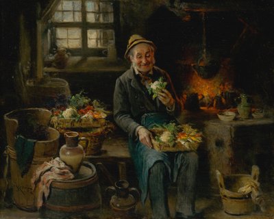 老人在厨房里，1875年。 作者 赫尔曼·克恩