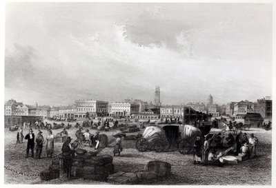 Am Kai Levee in New Orleans，1840（bw photo） 作者 赫尔曼·迈耶