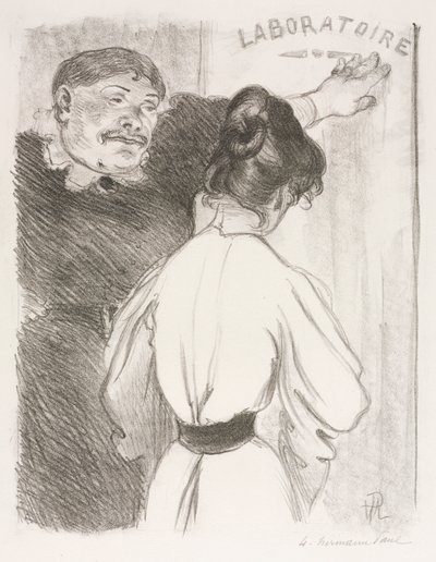 实验室，约1900年。 作者 赫尔曼·保罗