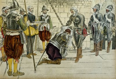 Cosse Brissac (Cosse-Brissac) (1562-1621 或 1626) 的查理二世在 1594 年 3 月 22 日进入巴黎之前被亨利四世 (1553-1610) 封为法国元帅。 城市的钥匙。 图 1907 作者 赫尔曼·沃格尔