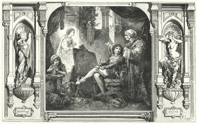 Dante Alighieri在14世纪的Giotto工作室 作者 赫尔曼·沃格尔