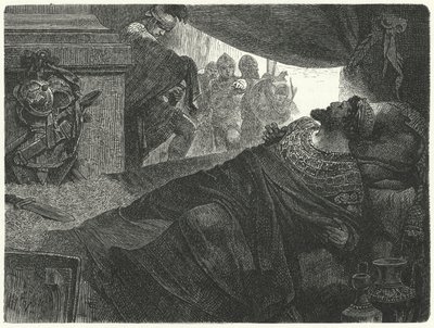 Pontus的Mithridates VI试图通过服用毒药自杀，公元前63年 作者 赫尔曼·沃格尔