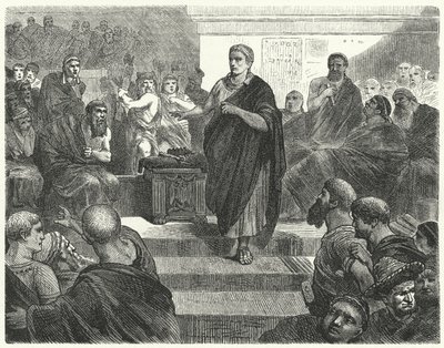 苏拉于公元前81年辞去罗马独裁者的职务 作者 Hermann Vogel
