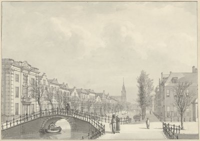 从 Nieuwsteegbrug 望莱顿拉彭堡，1807 年 作者 Hermanus Numan（艺术家签名）