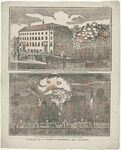 De gevangenis te Amsterdam en een brandend grachtenhuis 作者 亨德里克·努曼