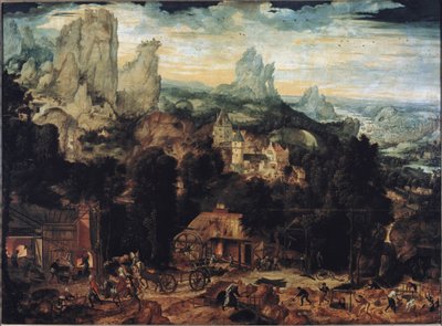 铜矿 - 布面油画 作者 Herri met de (c.1510 p.1550) Bles