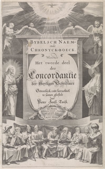 Bijbelsch Naem- en Chronijckboek, 1632》扉页
Bijbelsch Naem- en Chronijckboek（物上标题） 作者 撒迦利亚科内利斯。