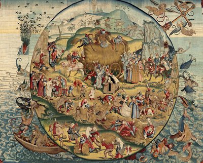 灵感源自希罗尼穆斯-博斯（Hieronymus Bosch）作品的挂毯，约 1560 年（金、银、丝绸和羊毛 作者 Hieronymus（之后）Bosch