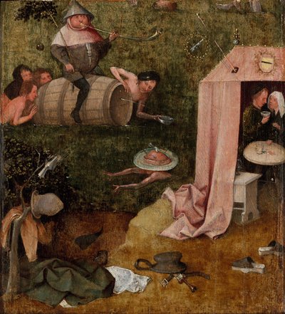 节制的寓言，约1495-1500年（面板上的油） 作者 Hieronymus Bosch