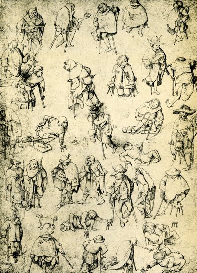 瘸子、乞丐和乞丐乐师 作者 Hieronymus Bosch