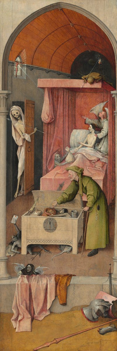 死亡和吝啬鬼 作者 Hieronymus Bosch