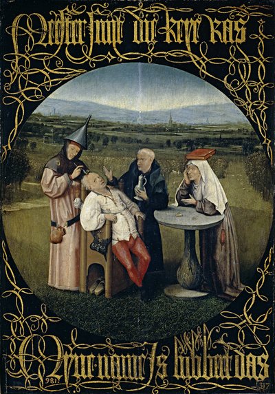从1488年到1516年疯狂提取疯狂石头的方法 作者 Hieronymus Bosch