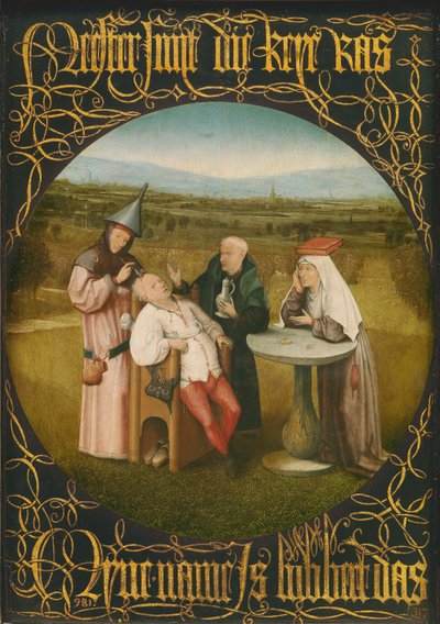 愚蠢之治，约1494年（面板上的油） 作者 Hieronymus Bosch