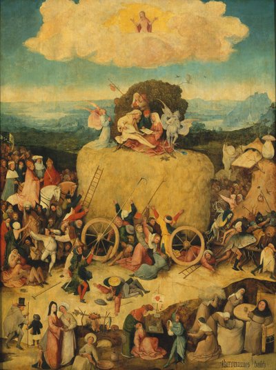 Haywain三联画中央面板c。 1516 作者 Hieronymus Bosch