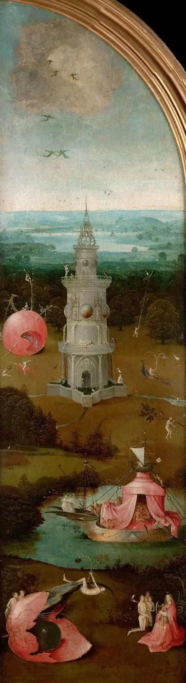 最后的审判》三联画，左面板，约1490-1510年。 作者 Hieronymus Bosch