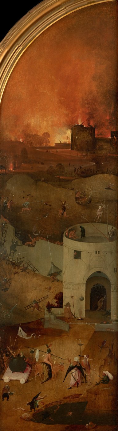 最后的审判》三联画，右面板，约1490-1510年。 作者 Hieronymus Bosch