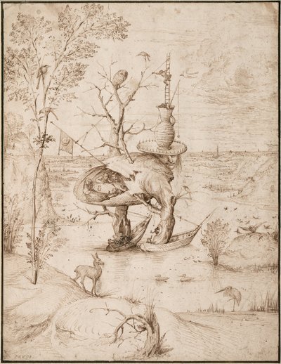 树人》，约 1505 年（纸上棕色墨水） 作者 Hieronymus Bosch