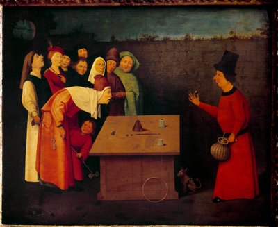 The retractor (or magician). Painting by Hieronymus Van Aeken (Aken) dit Jerome Bosch (1450-1516) 作者 Hieronymus Bosch