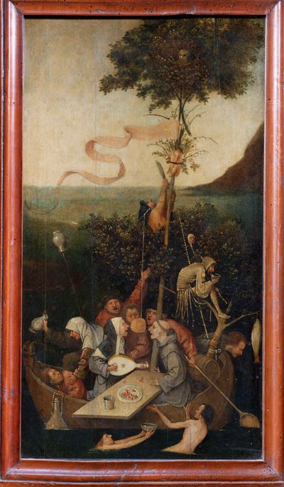 愚人船，约 1500 年（木板绘画） 作者 Hieronymus Bosch