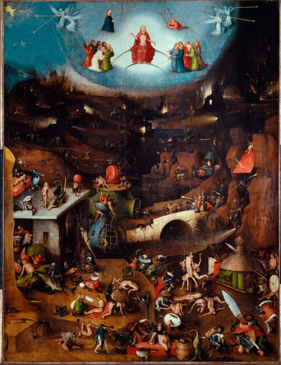 最后审判的胰蛋白酶，中央面板，c.1504（木头画） 作者 Hieronymus Bosch