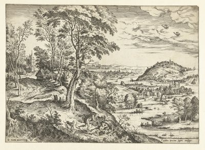 塞法勒斯和普洛克丽丝
带有圣经和神话场景的风景画（系列名称） 作者 马修·科克