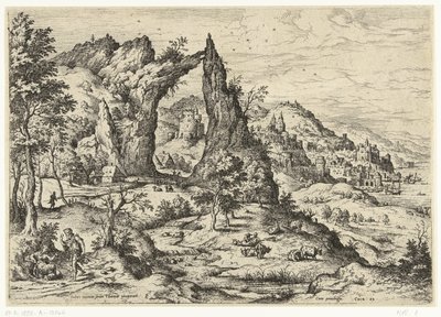 犹大和他玛 具有圣经和神话场景的风景（系列标题） 作者 马修·科克