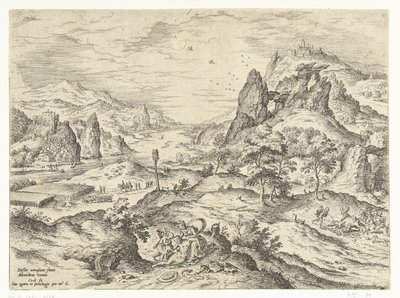 维纳斯哀悼阿多尼斯之死
带有圣经和神话场景的风景画（系列名称） 作者 马修·科克