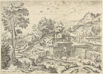 飞入埃及
带有圣经和神话场景的风景画（系列名称） 作者 亨德里克·洪迪乌斯（I）