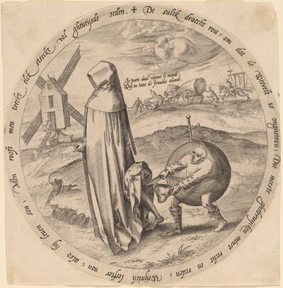 被世界抢走的厌世者 作者 Hieronymus Wierix 模仿老彼得·勃鲁盖尔