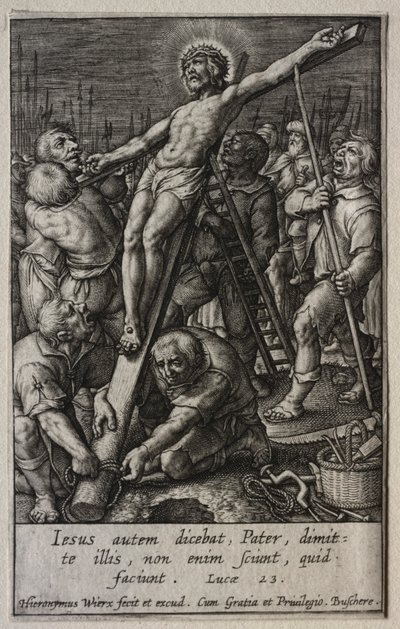 激情：基督被钉在十字架上。 作者 Hieronymus或Jerome Wierix