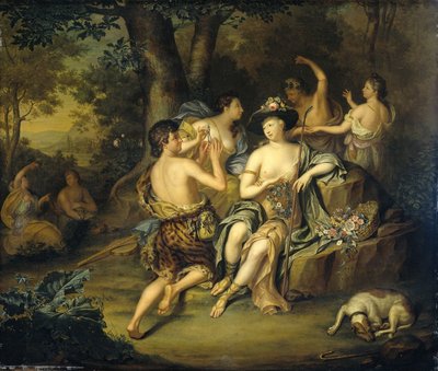风景中的牧羊人和牧羊女
阿玛瑞利斯为米尔蒂罗加冕 作者 Willem van Mieris（拒绝归因）