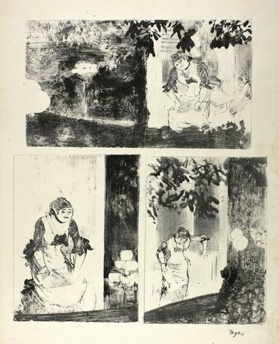 贝卡特女士在大使咖啡馆：三个主题 作者 希莱尔·热尔曼·埃德加·德加