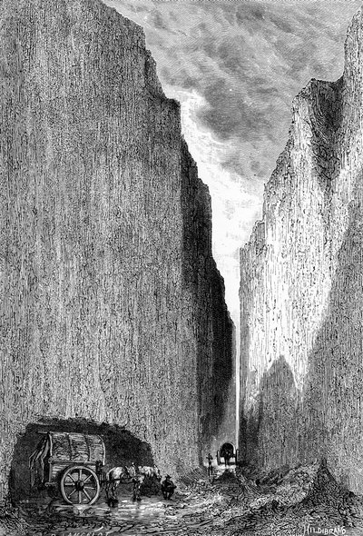 穿越黄土地的道路，中国，c1890年。 作者 希尔迪布兰德