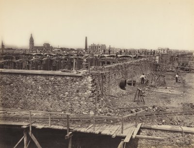 Montrouge水库，上盆地，右侧 Montrouge水库，上盆地...，约1870年。 作者 希波吕特·奥古斯特·科拉德