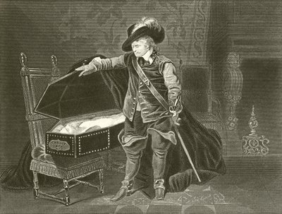 克伦威尔查看查理一世的尸体 作者 希波吕特·德拉罗什（Hippolyte Delaroche）