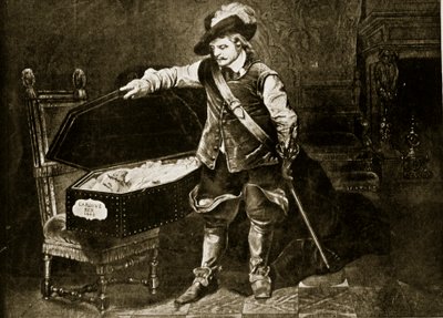 克伦威尔看到查理一世的身体，来自“哈钦森的英国民族故事”，c.1923 作者 希波吕特·德拉罗什（Hippolyte Delaroche）