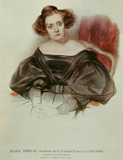 Marie Dorval（1798-1849），服装，1831年（纸上写着） 作者 希波吕特·德拉罗什（Hippolyte Delaroche）
