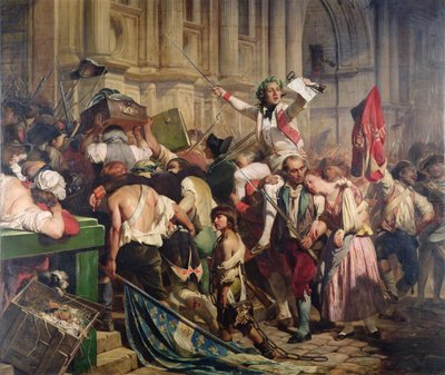 1789年，1839年，在Hotel de Ville酒店前的巴士底狱征服者 作者 Hippolyte Delaroche