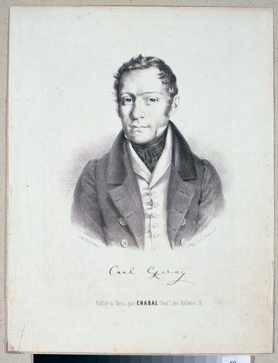 Carl Czerny（1791-1857）由Huard雕刻 作者 希波吕特·拉勒曼德