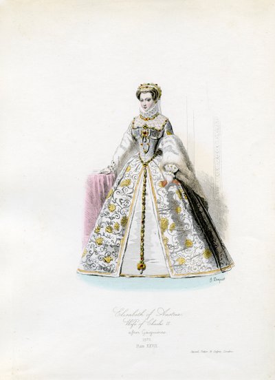 奥地利的伊丽莎白 作者 Hippolyte Louis 和 Polydore Pauquet